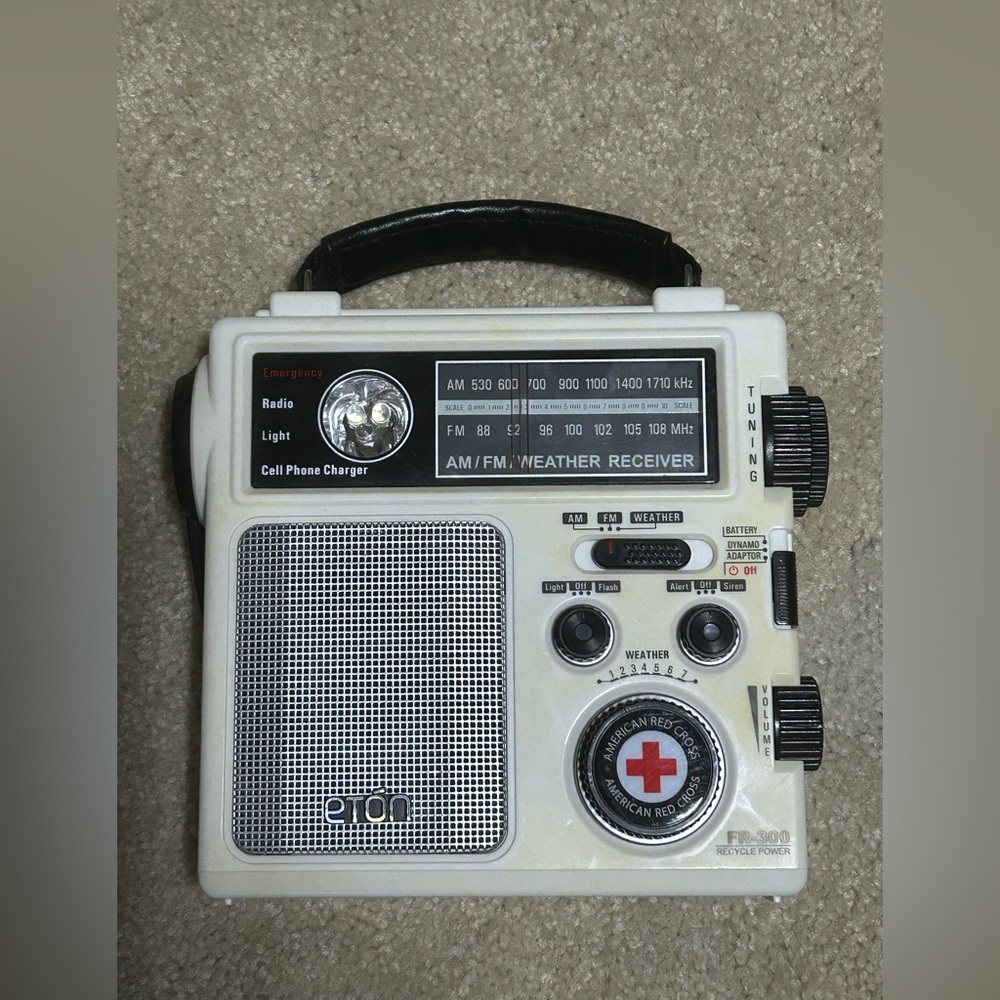 Eton FR-300 White AM/FM Weather Receiver